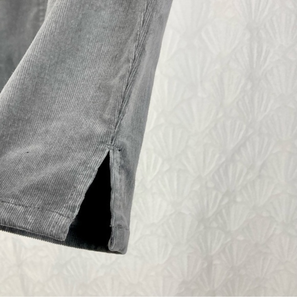 Vineyard Vines Jamie High Rise Women Gray Sz 10 Side-slit Skinny Corduroy Pants - Picture 5 of 7